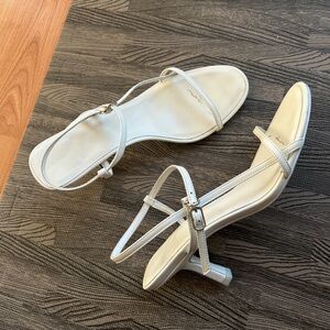 Elegant White Strappy Heels